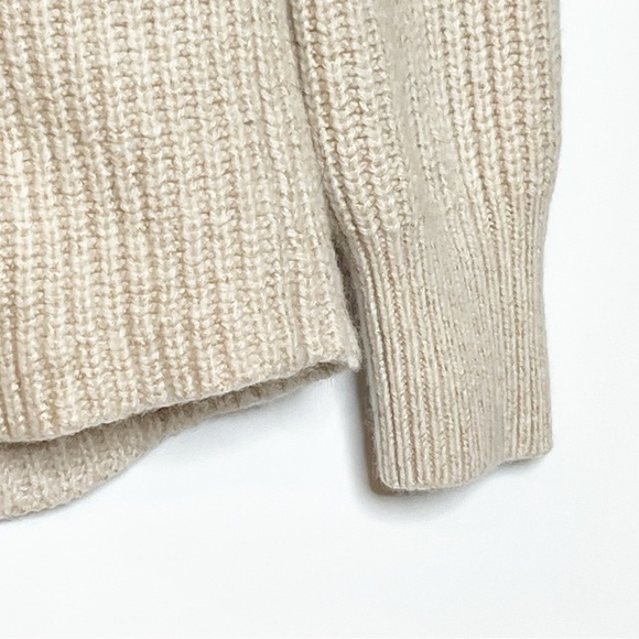 Athleta Sierra Crew Knit Wool Blend Sweater Beige Small - Picture 9 of 12